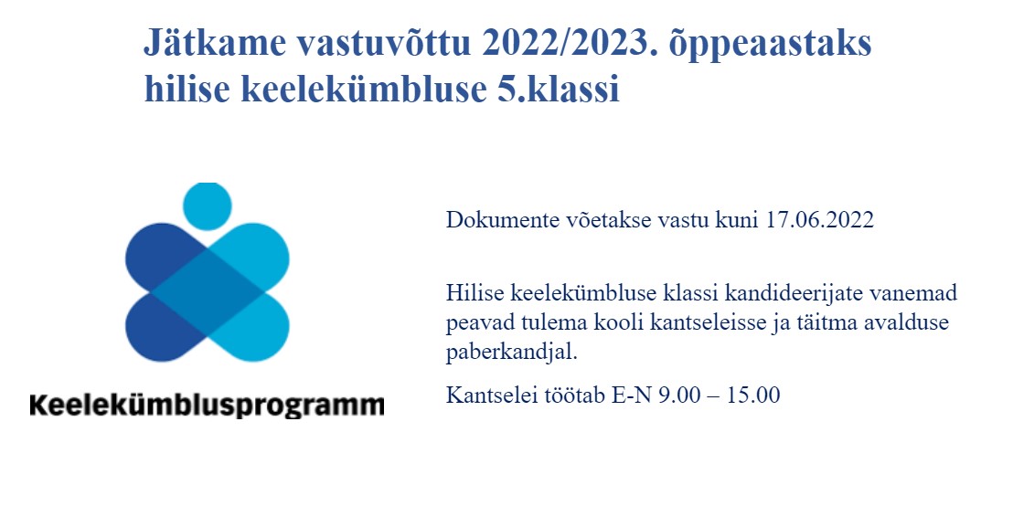 Hilise keelekümblus 2022/23