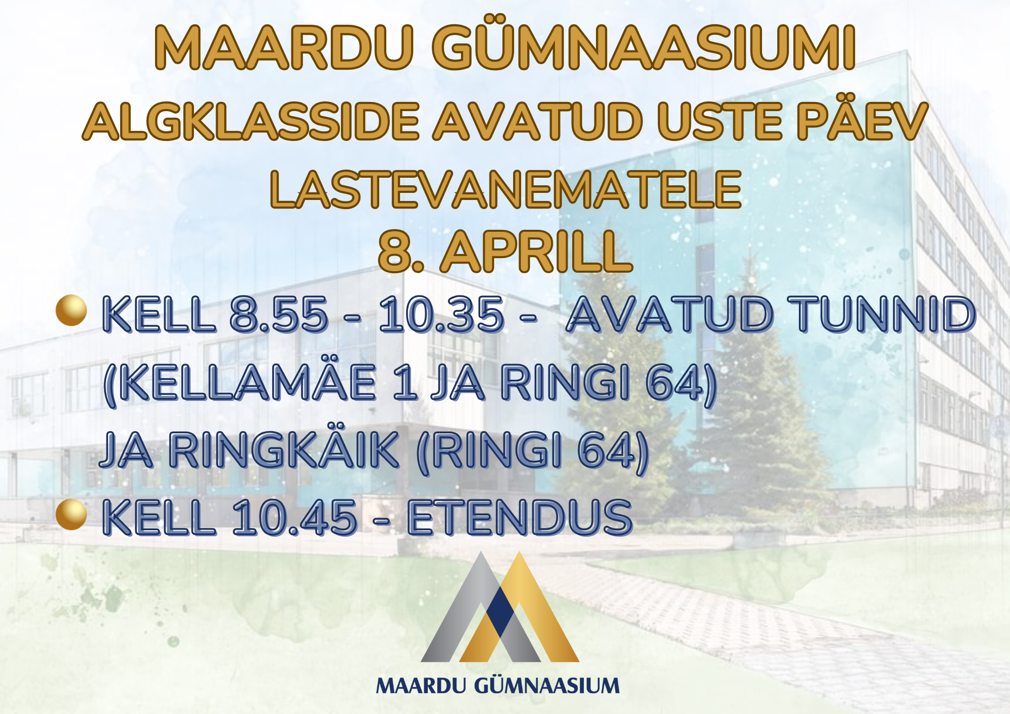 Kutse lastevanematele 8.04