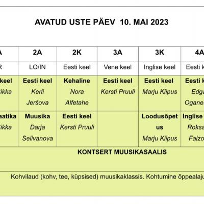 Avatud uste päev 10.05.23