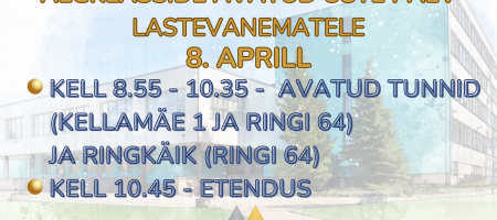 Kutse lastevanematele 8.04